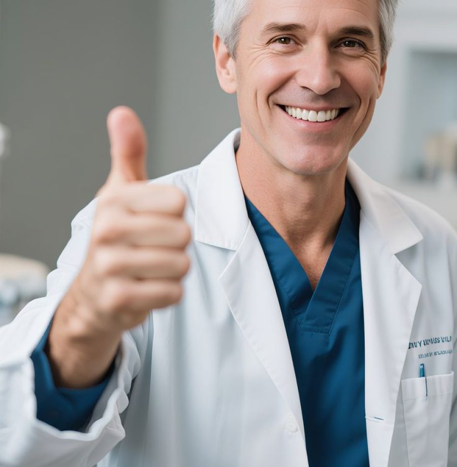 Dentist thumbs up